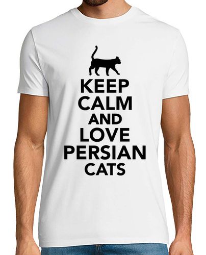 Camiseta mantener la calma y el amor gatos persas - latostadora.com - Modalova