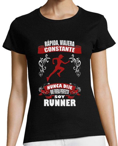 Camiseta Mujer Manga Corta No soy perfecta soy Runner laTostadora - latostadora.com - Modalova