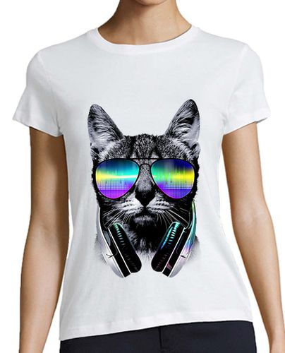 Camiseta mujer gato amante de la música laTostadora - latostadora.com - Modalova