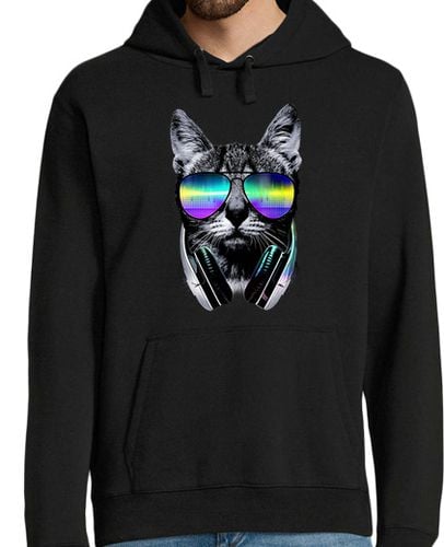 Sudadera Con Capucha Para Hombre gato amante de la música laTostadora - latostadora.com - Modalova