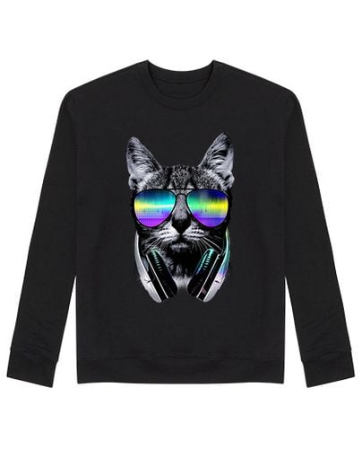 Sudadera Sin Capucha Unisex gato amante de la música laTostadora - latostadora.com - Modalova