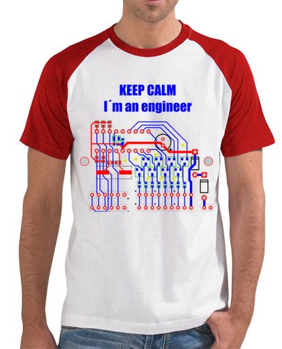 Camiseta Hombre Estilo Béisbol Keep Calm I´m an engineer. Tranquilos, yo soy ingeniero. laTostadora - latostadora.com - Modalova