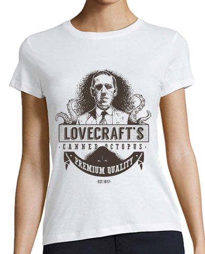 Camiseta mujer Lovecraft's Canned Octopus - latostadora.com - Modalova