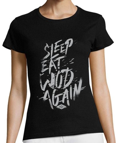 Camiseta Mujer Manga Corta Sleep, Eat, Wod, Again vol. 3 laTostadora - latostadora.com - Modalova