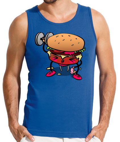 Camiseta Hombre Sin Mangas Fitness Burguer laTostadora - latostadora.com - Modalova