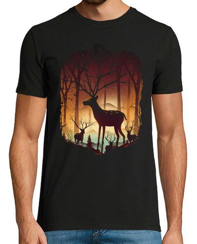 Camiseta Hombre Manga Corta en el bosque de los ciervos laTostadora - latostadora.com - Modalova