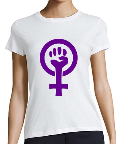Camiseta mujer Simbolo feminista (morado) - latostadora.com - Modalova