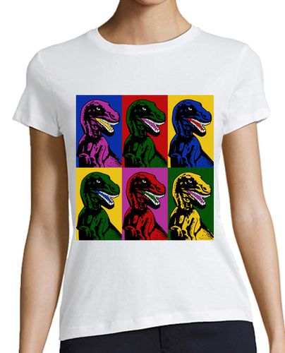 Camiseta mujer Dinosaur Pop Art - latostadora.com - Modalova