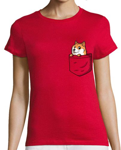 Camiseta Mujer Manga Corta Pocket Doge laTostadora - latostadora.com - Modalova