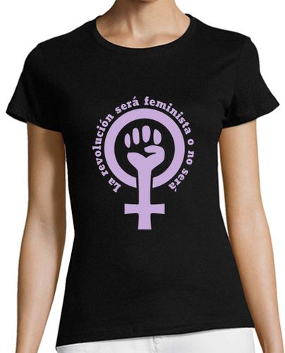 Camiseta mujer La revolución será feminista - símbolo (lila) - latostadora.com - Modalova
