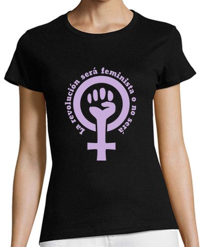 Camiseta mujer La revolución será feminista - símbolo (lila) laTostadora - latostadora.com - Modalova