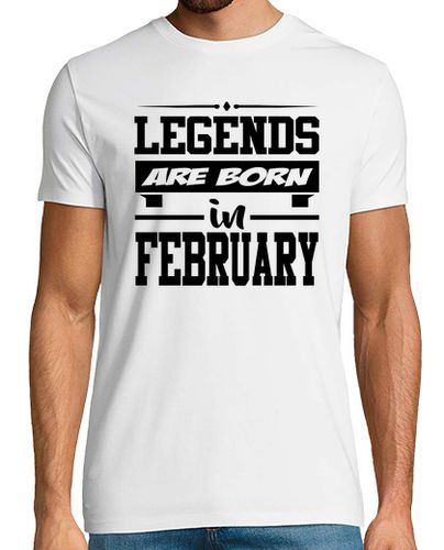 Camiseta Hombre Manga Corta leyendas nacen en febrero laTostadora - latostadora.com - Modalova