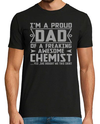 Camiseta Hombre Manga Corta papá orgulloso de enloqueciendo químico impresionante laTostadora - latostadora.com - Modalova