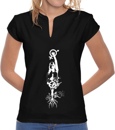 Camiseta mujer Feminism - Camisola Muller corte chino - latostadora.com - Modalova