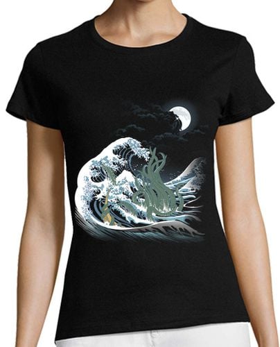 Camiseta Mujer Manga Corta The Wave of R'lyeh laTostadora - latostadora.com - Modalova