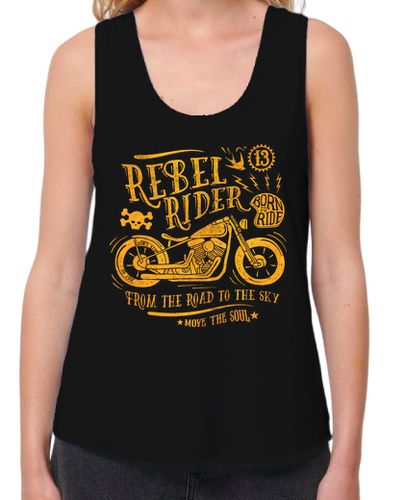 Camiseta mujer Rebel Rider. From the road to the sky - latostadora.com - Modalova