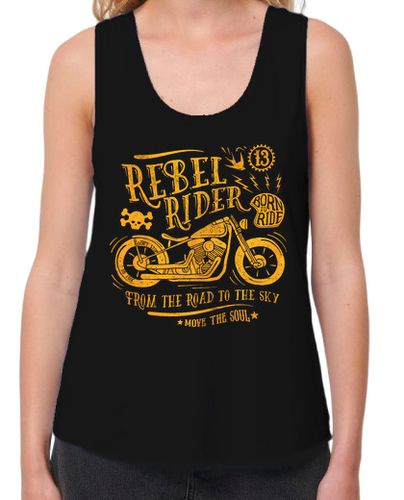 Camiseta Mujer Tirantes Loose Fit Rebel Rider. From the road to the sky laTostadora - latostadora.com - Modalova