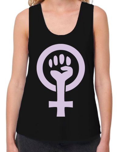 Camiseta mujer Símbolo feminista (lila claro) - latostadora.com - Modalova
