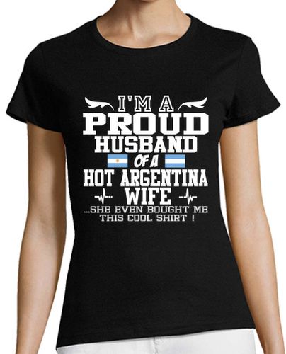 Camiseta Mujer Manga Corta esposa orgullosa de argentina del marido orgulloso laTostadora - latostadora.com - Modalova