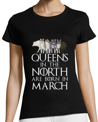 Camiseta mujer Queens in North born in March - latostadora.com - Modalova