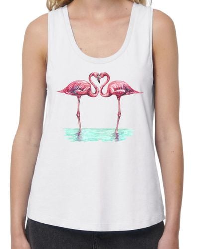 Camiseta Mujer Tirantes Loose Fit Flamencos rosas enamorados laTostadora - latostadora.com - Modalova