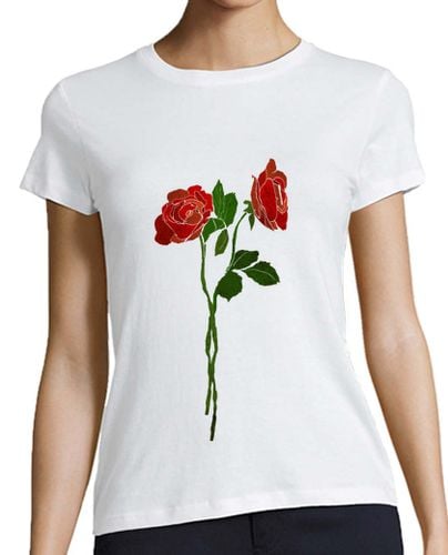 Camiseta Mujer Manga Corta rosas oscuras laTostadora - latostadora.com - Modalova