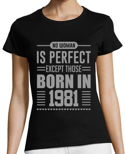 Camiseta mujer ninguna mujer es perfecta excepto los nacidos en - latostadora.com - Modalova