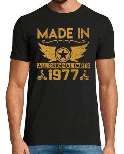 Camiseta hecho en 1977 todas las piezas originales - latostadora.com - Modalova