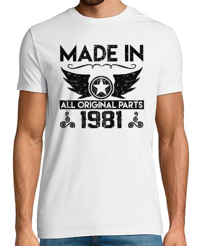 Camiseta Hombre Manga Corta hecho en 1981 todas las piezas originales laTostadora - latostadora.com - Modalova