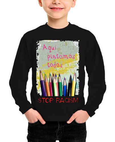 Camiseta Niño Manga Larga Stop Racism laTostadora - latostadora.com - Modalova