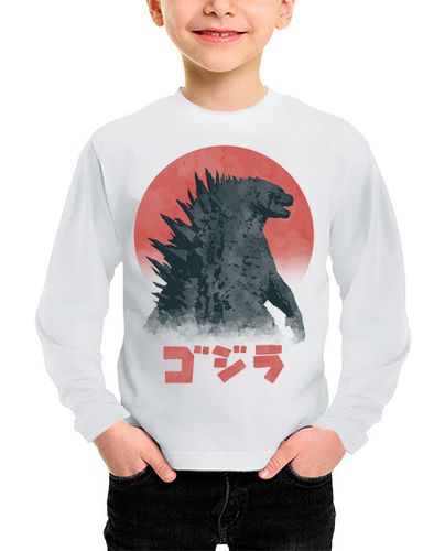 Camiseta Niño Manga Larga Watercolor Kaiju laTostadora - latostadora.com - Modalova