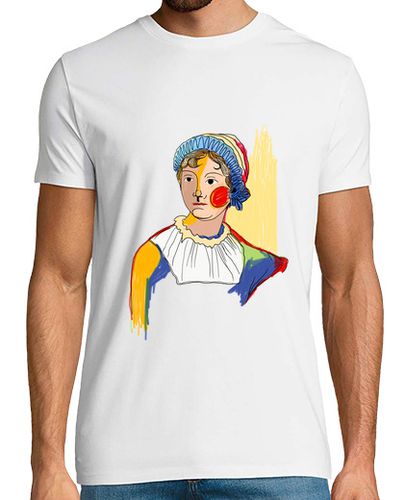 Camiseta Jane Austen by Aitana Perez / Hombre, manga corta, blanco, calidad extra - latostadora.com - Modalova
