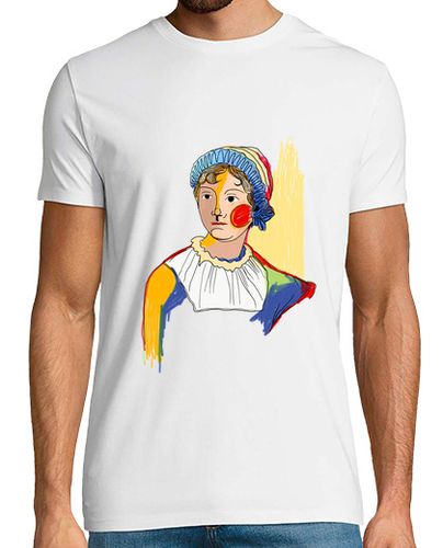 Camiseta Jane Austen by Aitana Perez / Hombre, manga corta, blanco, calidad extra laTostadora - latostadora.com - Modalova