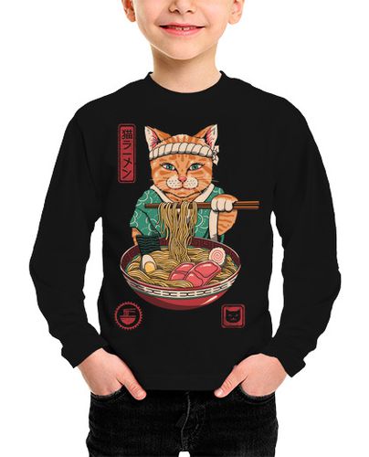 Camiseta Niño Manga Larga neko ramen laTostadora - latostadora.com - Modalova