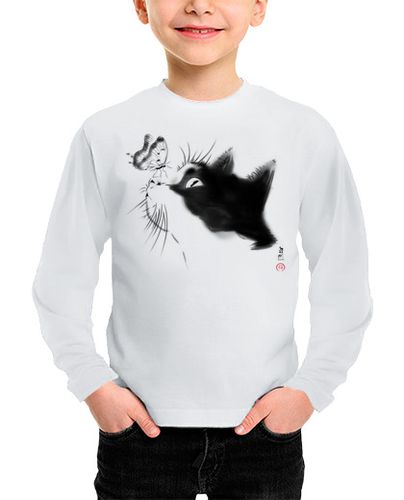 Camiseta Niño Manga Larga Curious Cat laTostadora - latostadora.com - Modalova