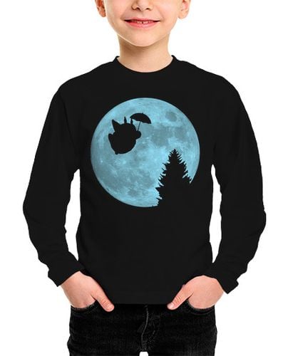 Camiseta Niño Manga Larga Totoro volando bajo la luna laTostadora - latostadora.com - Modalova