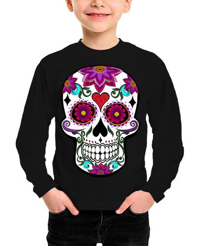 Camiseta Niño Manga Larga FLORAL SKULL laTostadora - latostadora.com - Modalova