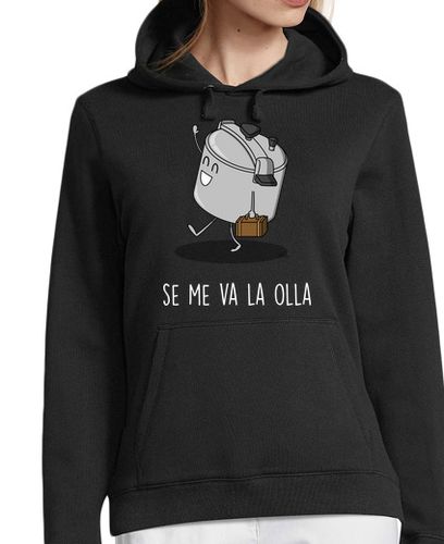 Sudadera Con Capucha Para Mujer Se me va la olla Black laTostadora - latostadora.com - Modalova