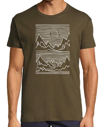 Camiseta Montañas Lineas 3D - latostadora.com - Modalova
