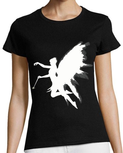 Camiseta Mujer Manga Corta Silueta de Hada con Varita magica Blanc laTostadora - latostadora.com - Modalova