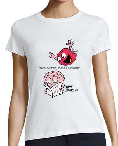 Camiseta Mujer Manga Corta CAMISETA-JB-2019-Cerca es Lejos-Mujer laTostadora - latostadora.com - Modalova