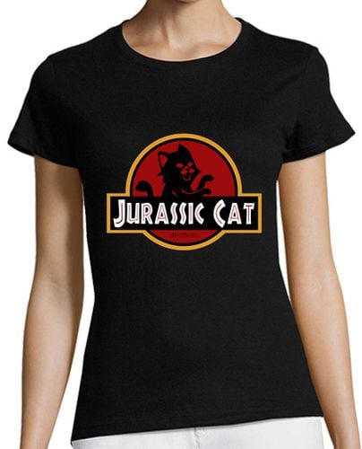 Camiseta mujer Jurassic Park Cat parodia gato pelicula mujer laTostadora - latostadora.com - Modalova