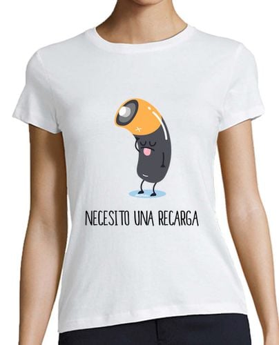 Camiseta Mujer Manga Corta Necesito una Recarga mujer laTostadora - latostadora.com - Modalova