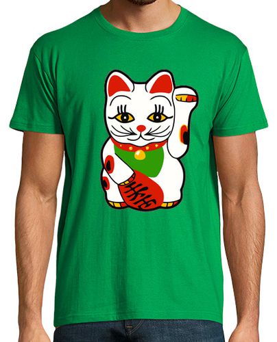 Camiseta Hombre Manga Corta gato de la suerte - gato de la fortuna - japon - china laTostadora - latostadora.com - Modalova