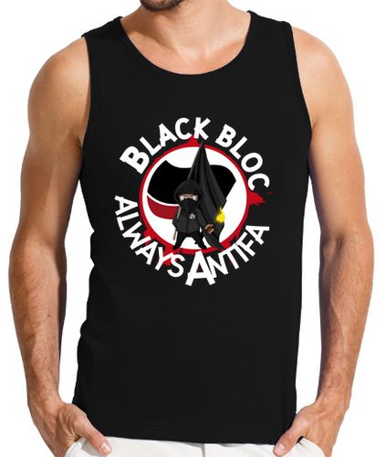 Camiseta camiseta sin mangas hombre - bloque negro siempre antifa - latostadora.com - Modalova