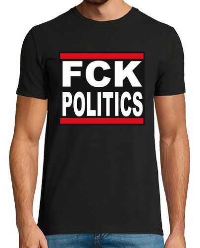 Camiseta FCK POLITICS Hombre, manga corta, negra, calidad extra - latostadora.com - Modalova