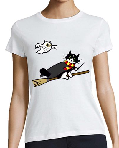 Camiseta mujer Gato griffindor magia - latostadora.com - Modalova