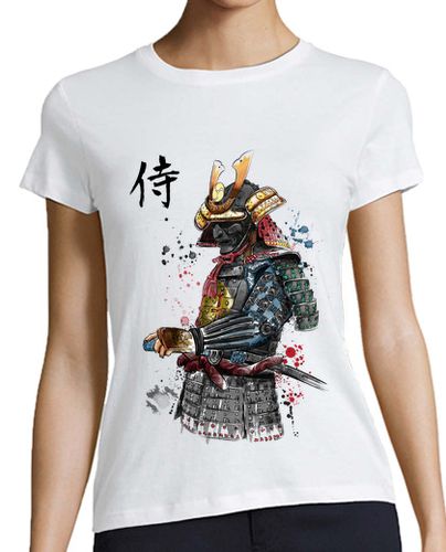 Camiseta Mujer Manga Corta Samurai Watercolor laTostadora - latostadora.com - Modalova