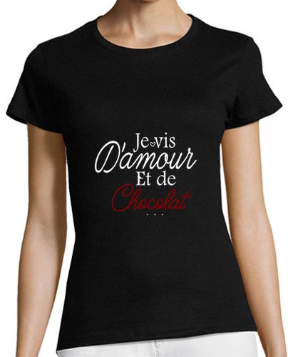 Camiseta mujer Vivo del amor y el chocolate - latostadora.com - Modalova