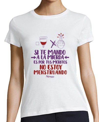 Camiseta Mujer Manga Corta NO ESTOY MENSTRUANDO laTostadora - latostadora.com - Modalova